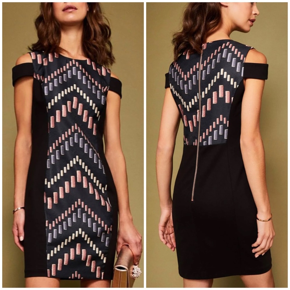 Ted Baker $295 NWOT Zyra Cotton Reel Cut Out Bodycon Dress, Size Size 4 small - Picture 5 of 16